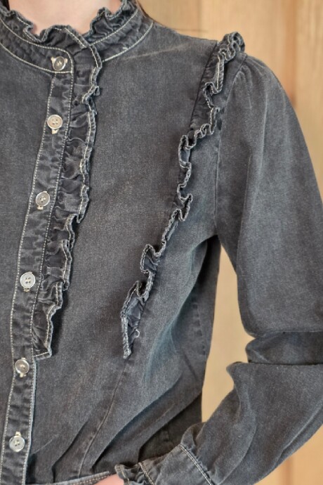 Camisa Uma Denim Negro