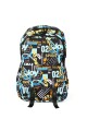 Mochila nylon estampada Azul