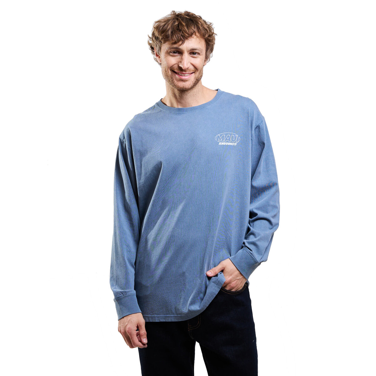 Remera Maui and Sons Manga Larga - Surfing - Azul 