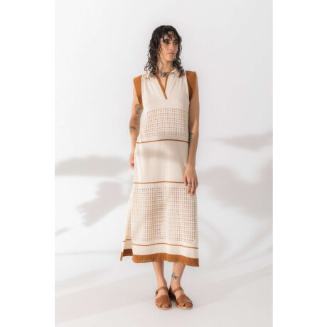 Vestido Stripe Crudo Y Came