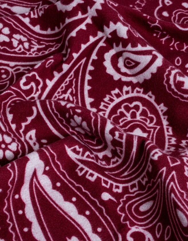 Pañuelos Raso Boho Pañuelo Paisley Burgundy - Rojo Burdeaux