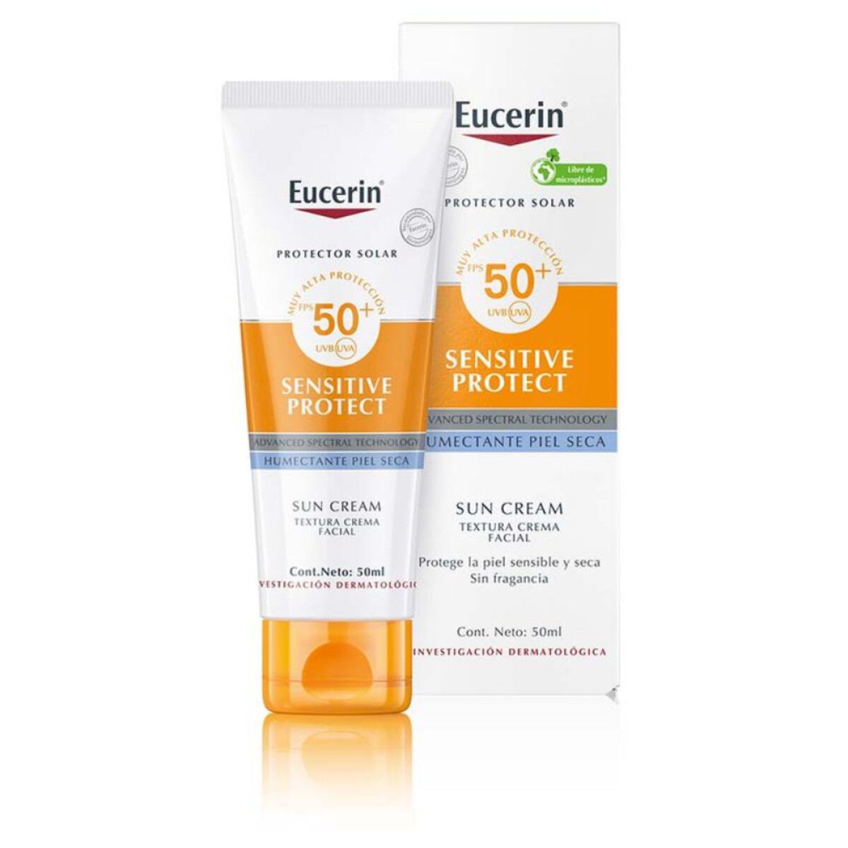 Protector Solar Eucerin Sensitive Protect Crema Facial FPS50+ 50ml 