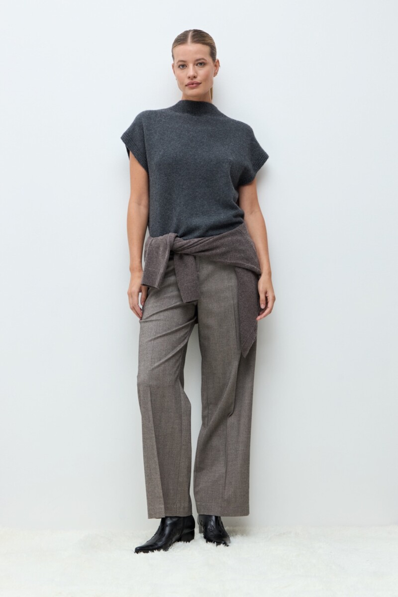 Chaleco Oslo de cashmere - gris melange 