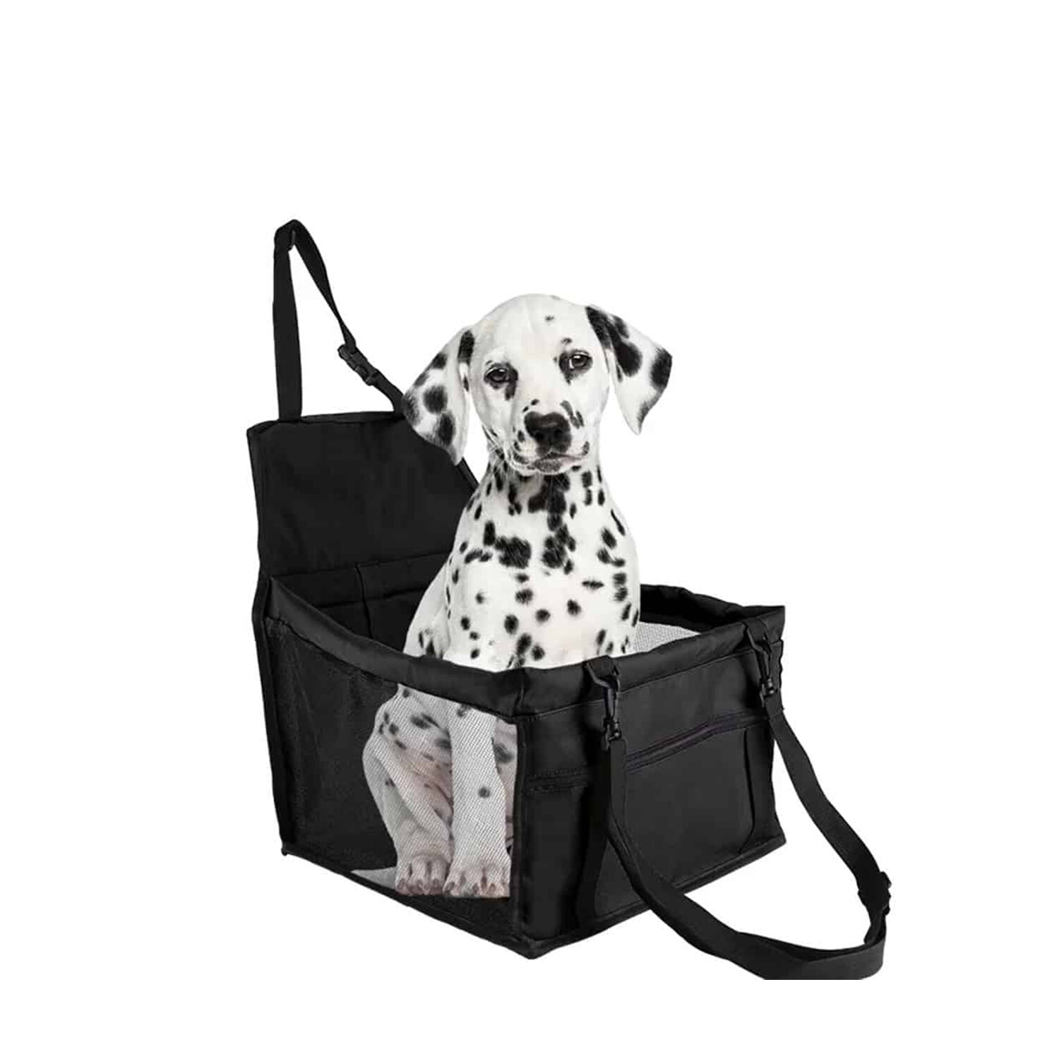 Bolso Transportador De Mascota Perro Gato Para Auto Viaje Variante Color Negro Atrix