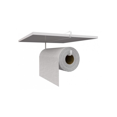 SOPORTE PAPEL COCINA ACERO BLANCO ACERO