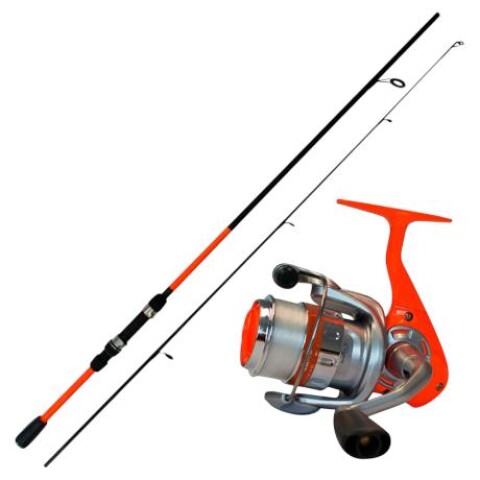 Combo Okuma Vibe Caña 2,10 Mts Naranja