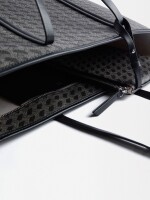Bolso Shopper Estampada negro
