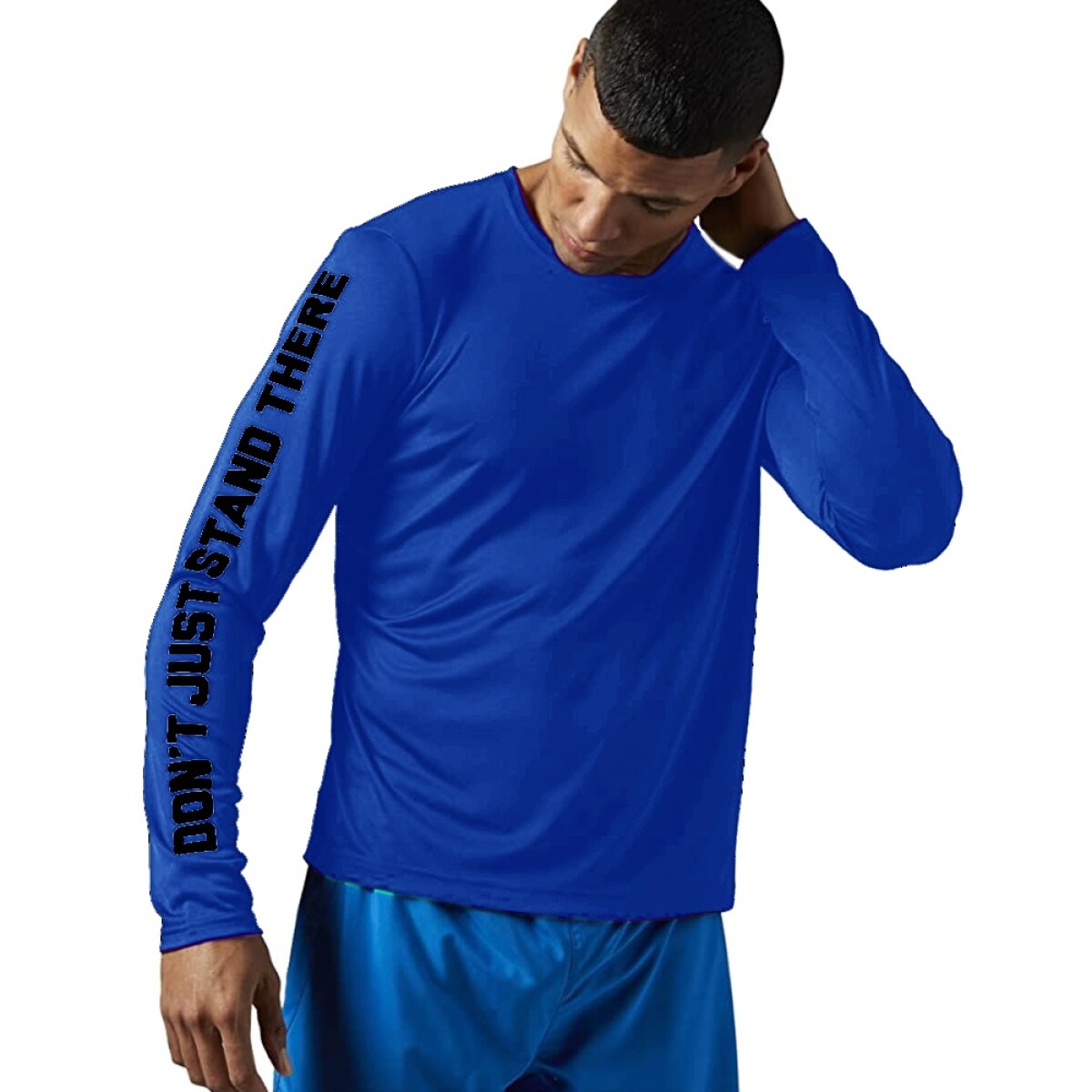 Camiseta Reebok Para Hombre Re Ls Tee Deportes Running - Azul 