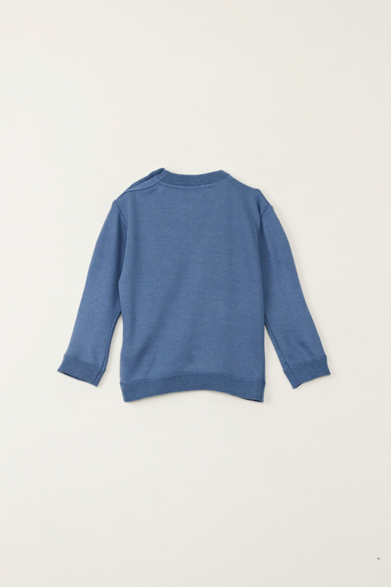 Buzo punto básico Azul