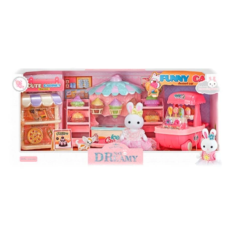 Juego Infantil Figura Conejo con Accesorios en Heladería 001