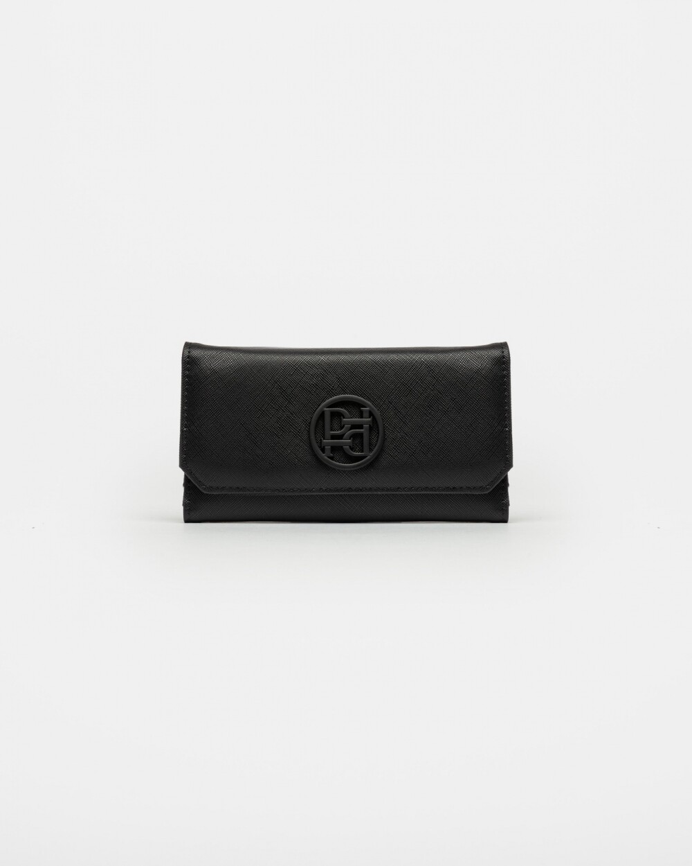 Billetera P&P en efecto cuero Negro