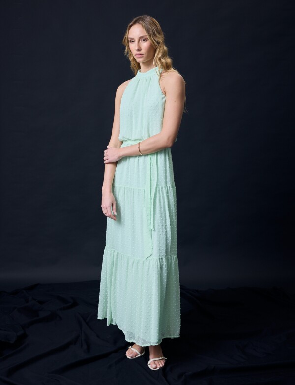 Vestido Maxi Texturizado VERDE