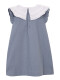 Vestido Cuello Contraste Gris