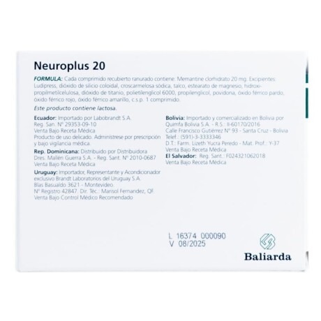 Neuroplus 20 mg x30 Comprimidos â€“ Suplemento NeurolÃ³gico Neuroplus 20 mg x30 Comprimidos â€“ Suplemento NeurolÃ³gico