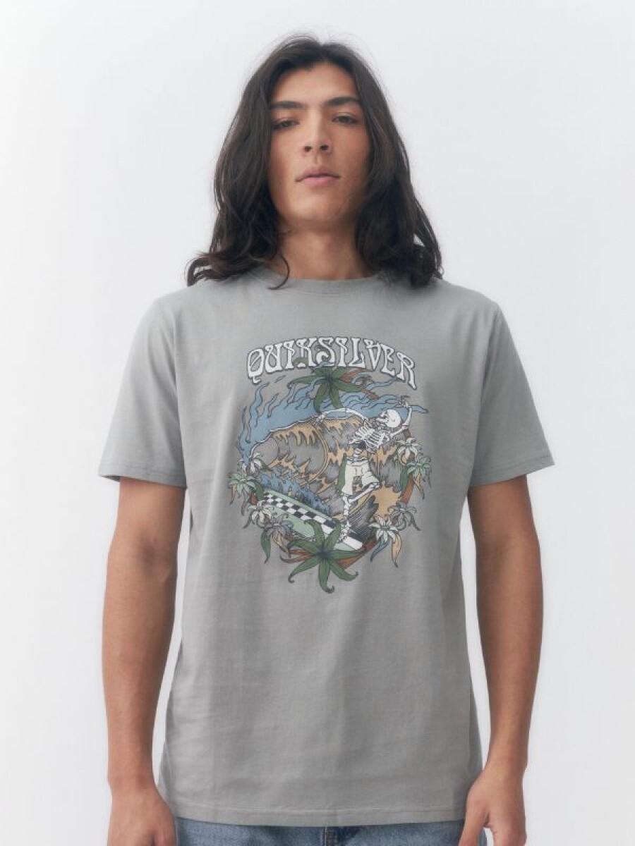 Remera Quiksilver In Waves - Gris 