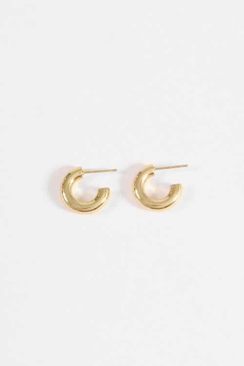 Aros curvos 1,6 cm acero dorado