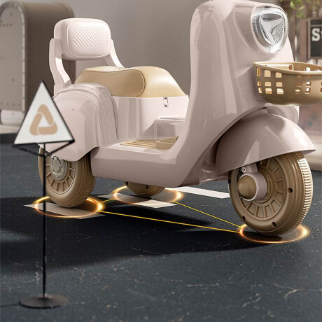 Triciclo Eléctrico Infantil Moto Para Niños A Batería Rosa Pastel