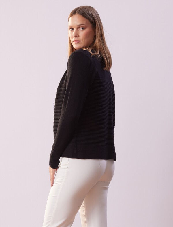 Cardigan Ribs NEGRO