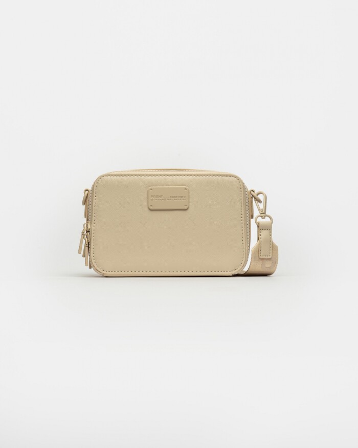 Bandolera New Penny en efecto cuero zaffiano Crudo
