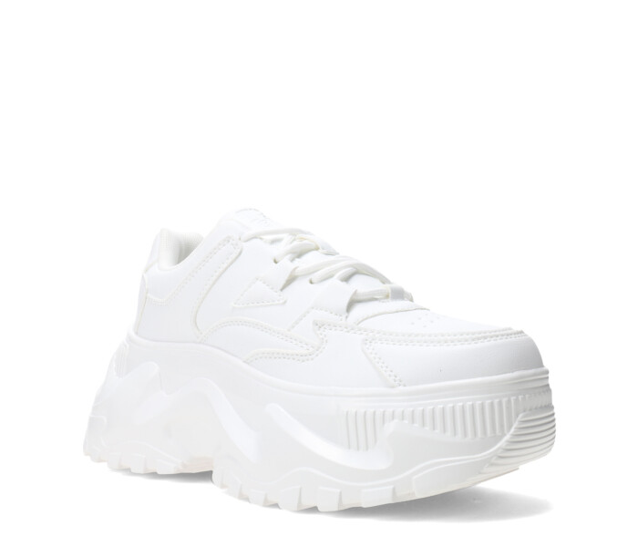 Championes de Mujer Miss Carol LASCARI acordonado con plataforma Blanco