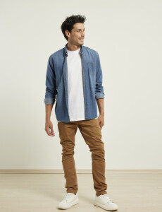 012468 CAMISA TIPO JEAN HARRY Azul