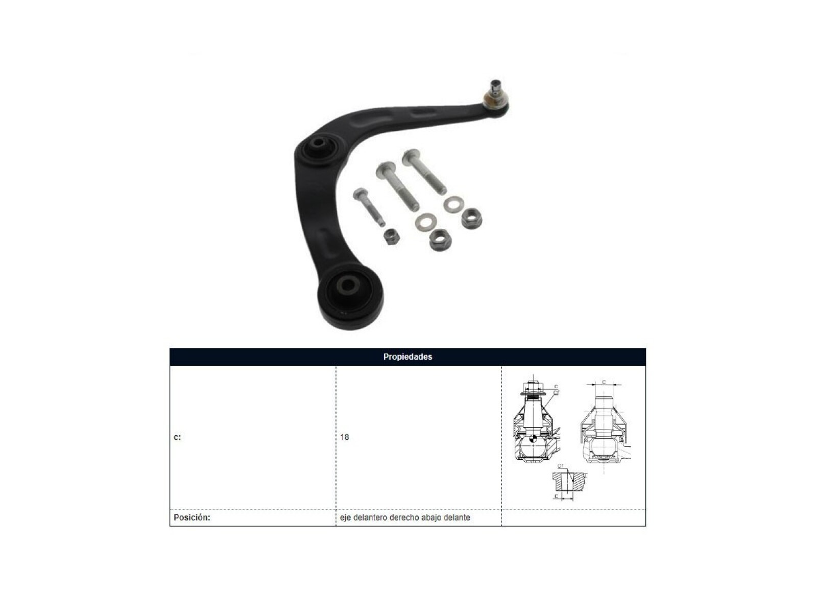 Parilla De Suspension Delantera Peug 206/Hoggar/207 98-25 Der 