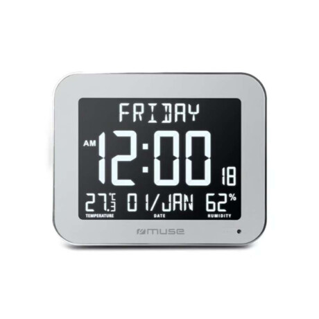 Reloj De Pared Muse Con Pantalla Lcd M-090wmc