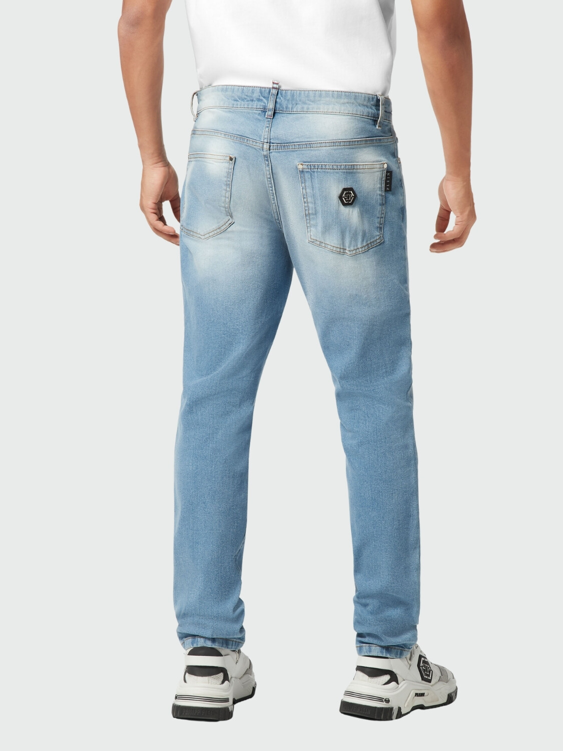PHILIPP PLEIN - Jeans Straight Cut Alta Automática