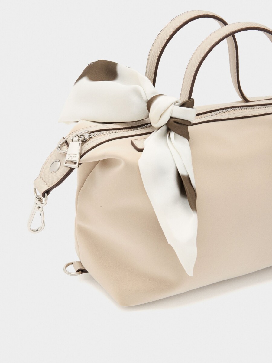 Bolso Tote De Textura Suave crudo