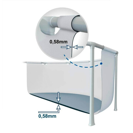 Piscina Intex Estructural 10874 L + Bomba + Regalos Gris claro