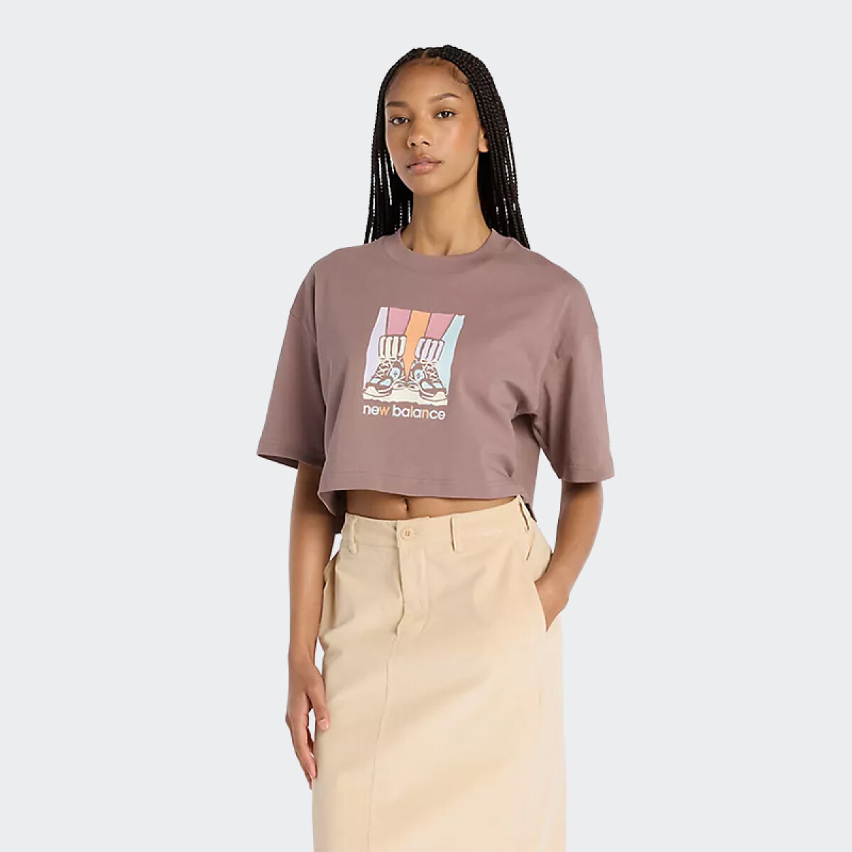 Remera New Balance Athletics Gradient - Marrón 