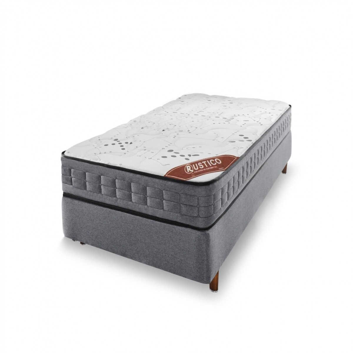 Sommier 1 Plaza Espuma D45 110 Kg - Rustico 