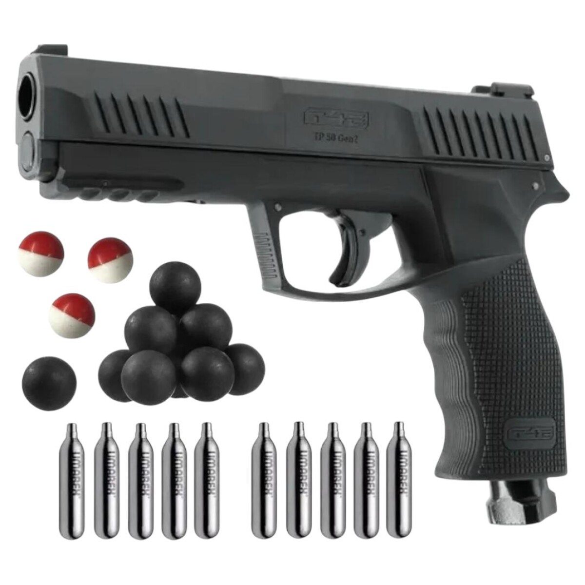 Combo Pistola Traumática T4e Tp50 Calibre .50 
