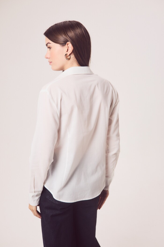 Camisa Broderie Nácar