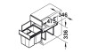 Cubo de basura triple 502.70.833 Cubo De Basura Triple 502.70.833