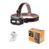 Linterna Minero Doble led recargable USB con vincha para cabeza Linterna Minero Doble led recargable USB con vincha para cabeza