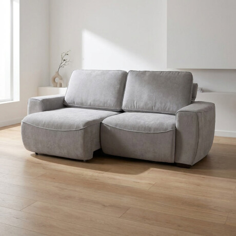 Sofá Adan (Retráctil) - Tela Microfibra - 2 módulos 12073 (Greige)