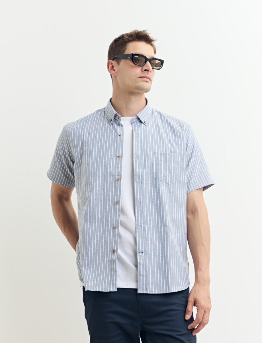 012676 CAMISA HARRY Azul Osc/bla