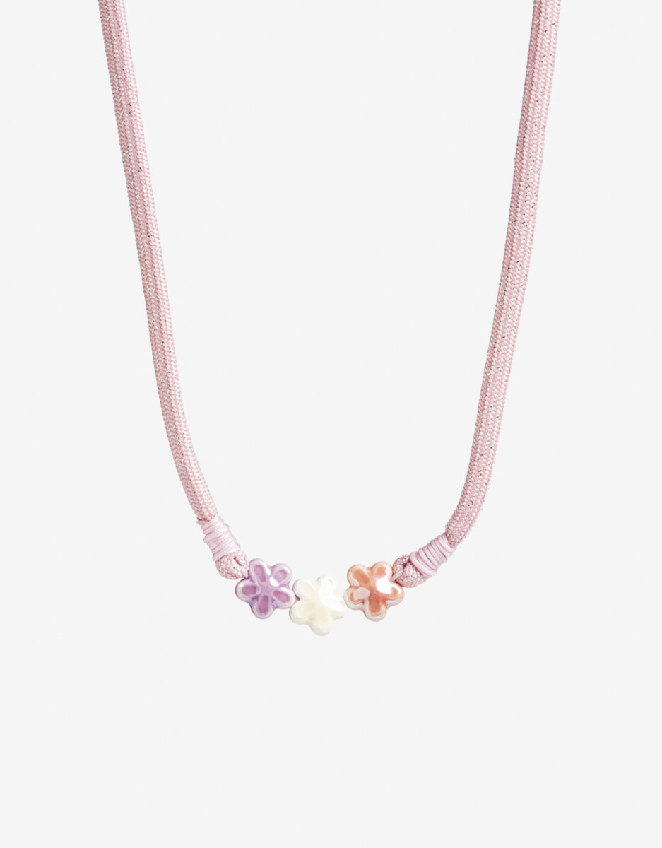 Collar Para Niñas Flores Cerámica 