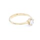 Anillo solitario en oro 18k y brillante Anillo solitario en oro 18k y brillante