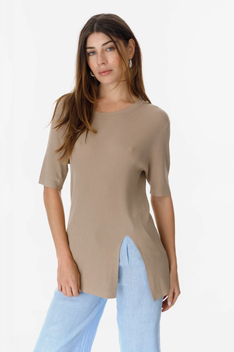 Tshirt Side beige talle unico