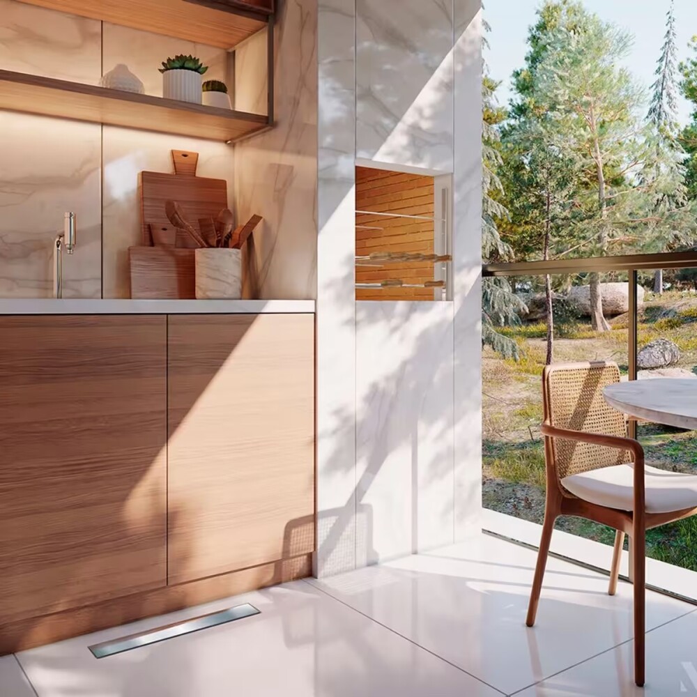 NOVII Receptaculo pvc s/sifon tapa ac pulido50cm perforada Novii Receptaculo Pvc S/sifon Tapa Ac Pulido50cm Perforada