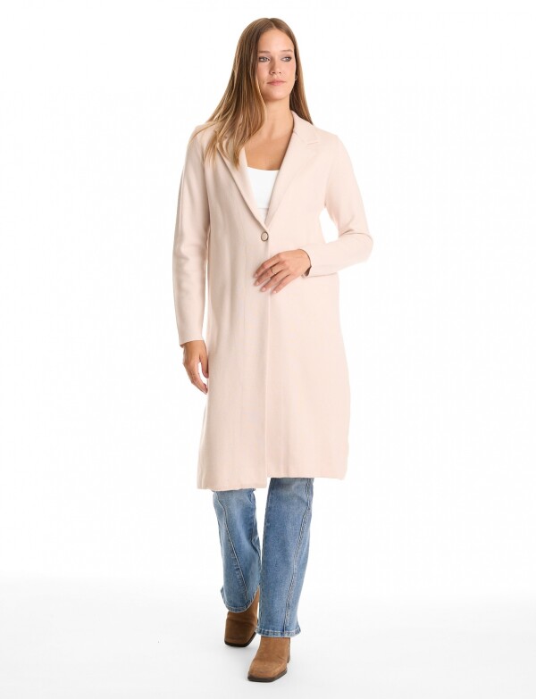 Chaqueta De Punto Con Solapa BEIGE