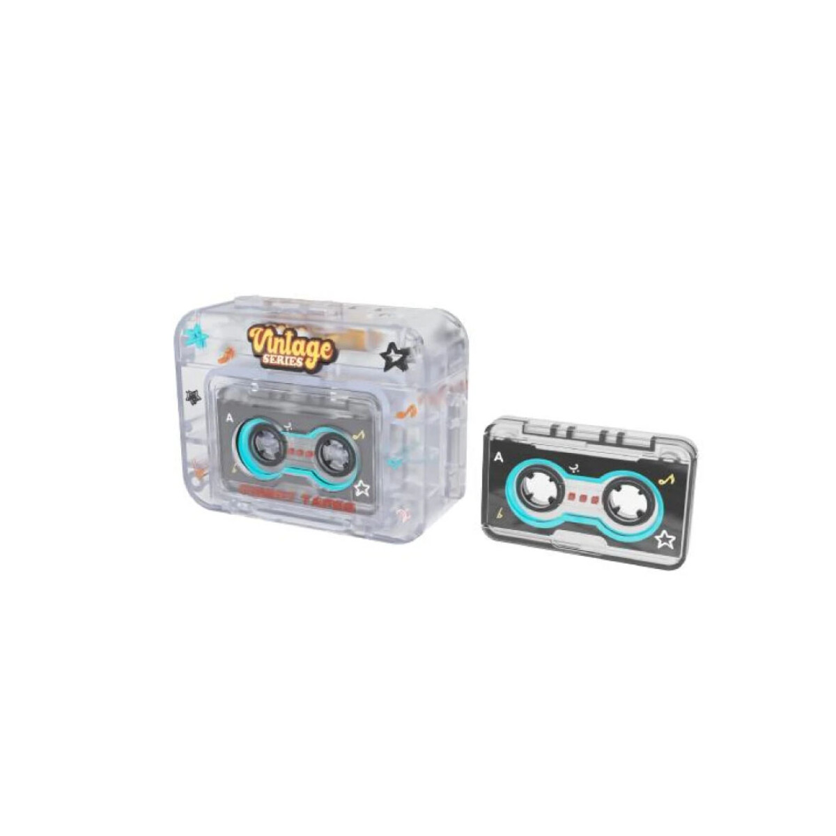 Llavero cassette grabador - blanco 