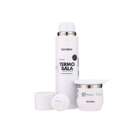Kit Termo Acero Bala 750Ml + Mate Flap Blanco