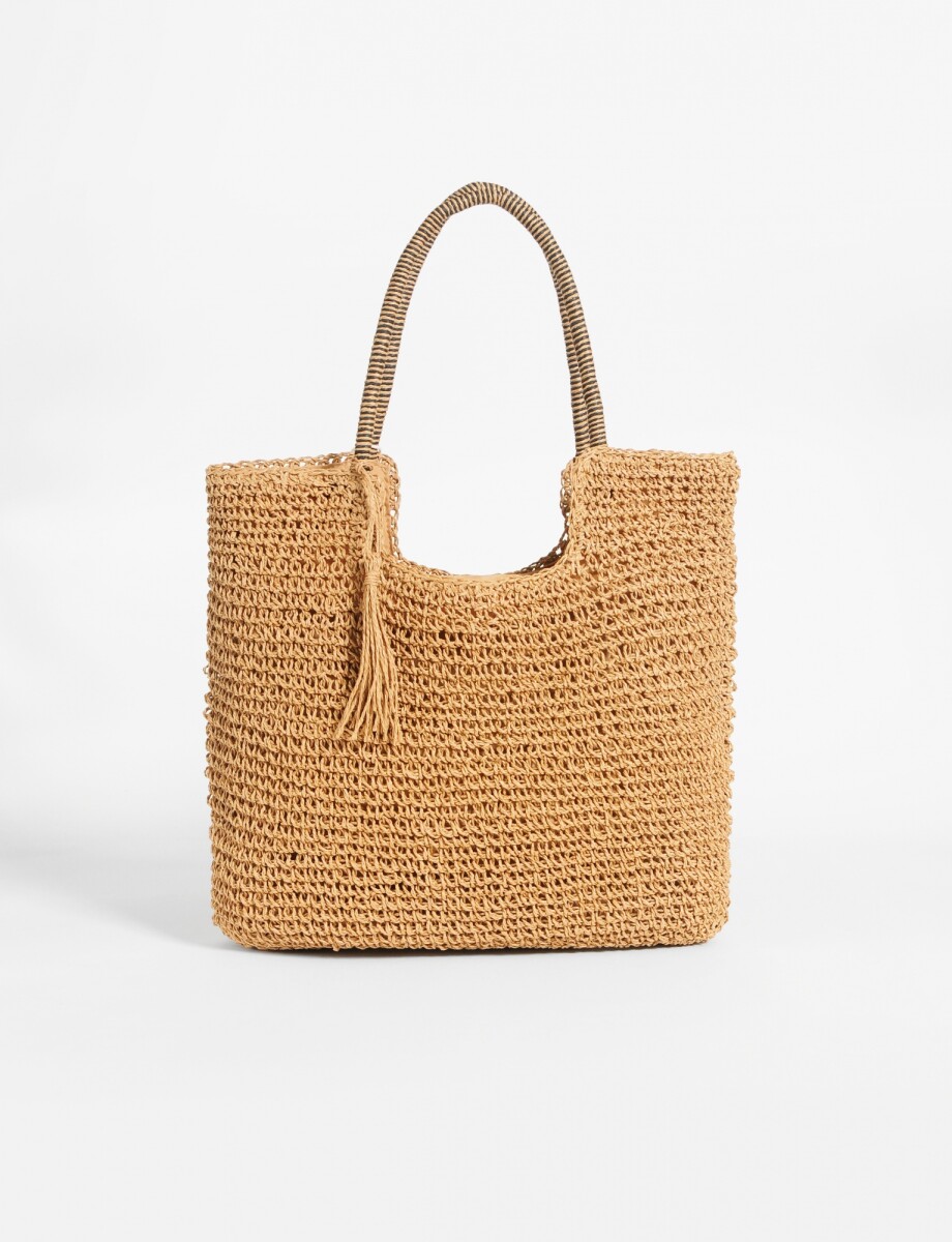 Cartera playera pompom - camel 