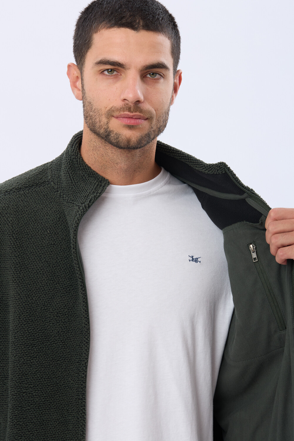 CAMPERA POLAR TEXTURADO GRUESO Verde