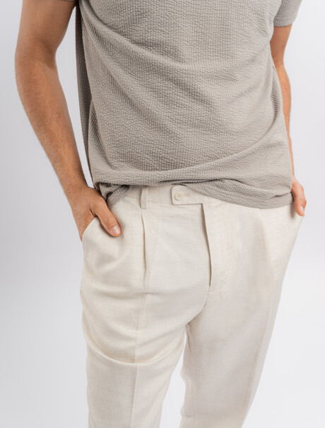 Pantalon lino crudo