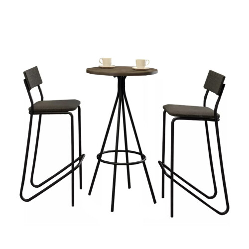 Juego de mesas Bristol - 2 Butaca Onix + Mesa Bristo Negro