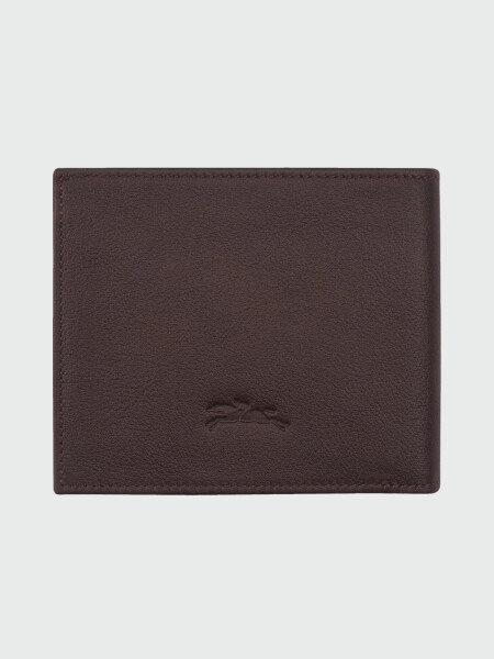 Longchamp -Billetera de cuero, Sur Seine Negro Estampado
